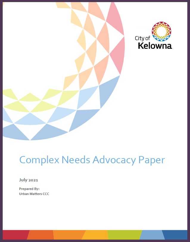 Cover page of Complex Needs Advocacy Paper